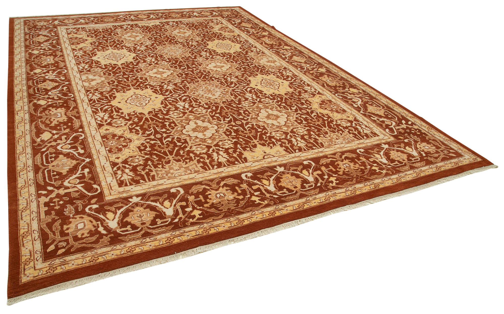 Collection of 9' 7'' x 13' 3'' Oriental Oushak Rug in a gallery layout