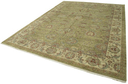 Collection of 8' 11'' x 11' 9'' Beige Handmade Oushak Rug in a gallery layout