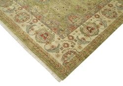 Collection of 8' 11'' x 11' 9'' Beige Handmade Oushak Rug in a gallery layout