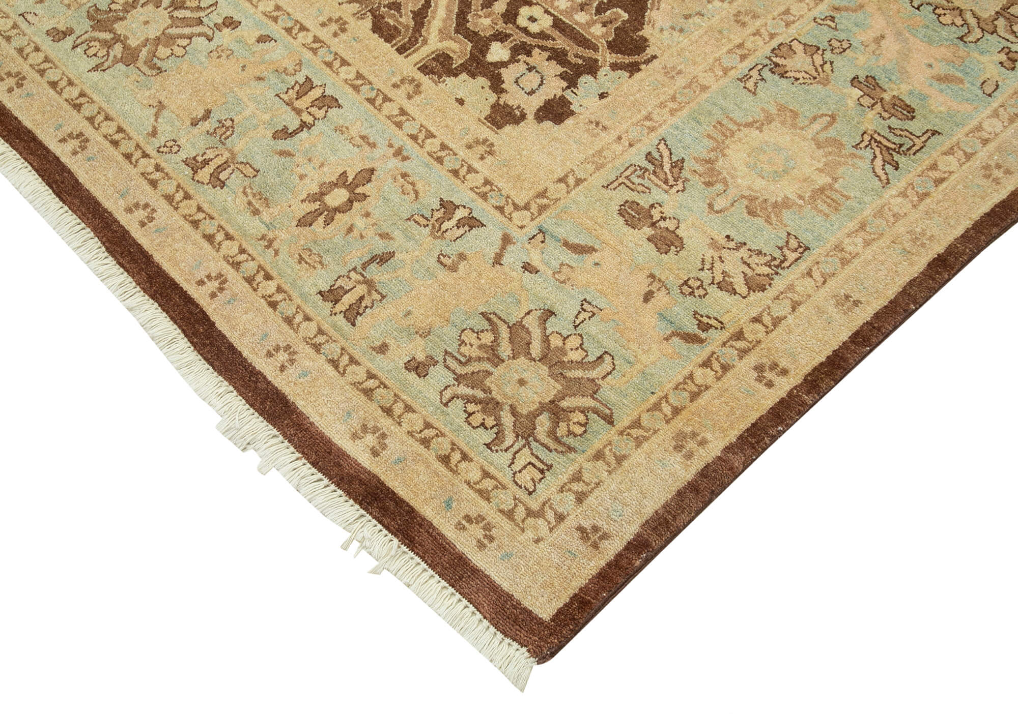 Collection of 8' 10'' x 11' 7'' Beige and Brown Oushak Rug in a gallery layout