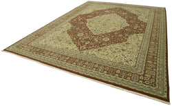 Collection of 9' 9'' x 13' 6'' Handmade Oriental Oushak Rug in a gallery layout