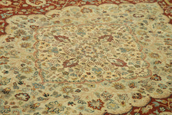 Collection of 9' 9'' x 13' 6'' Handmade Oriental Oushak Rug in a gallery layout