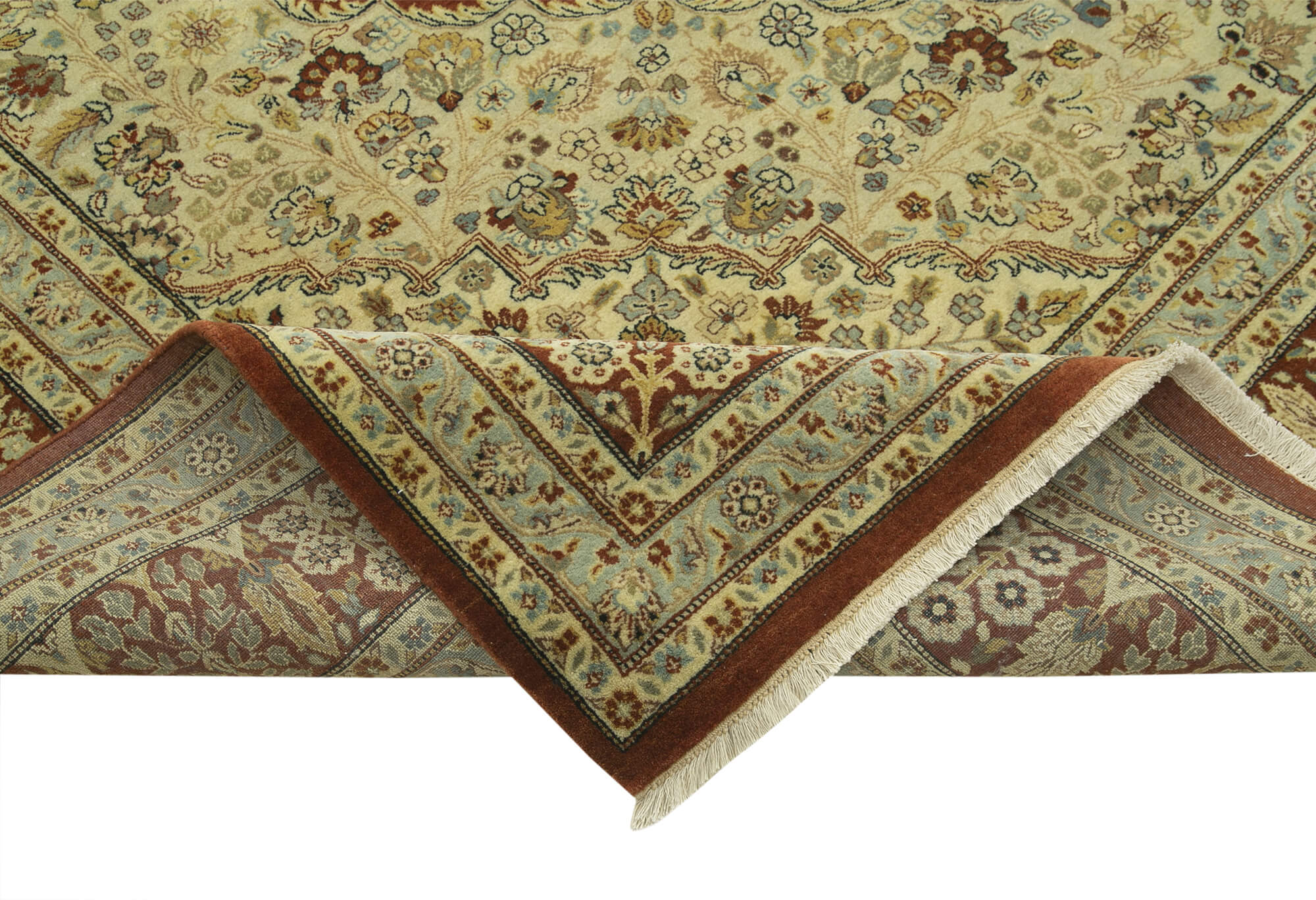 Collection of 9' 9'' x 13' 6'' Handmade Oriental Oushak Rug in a gallery layout