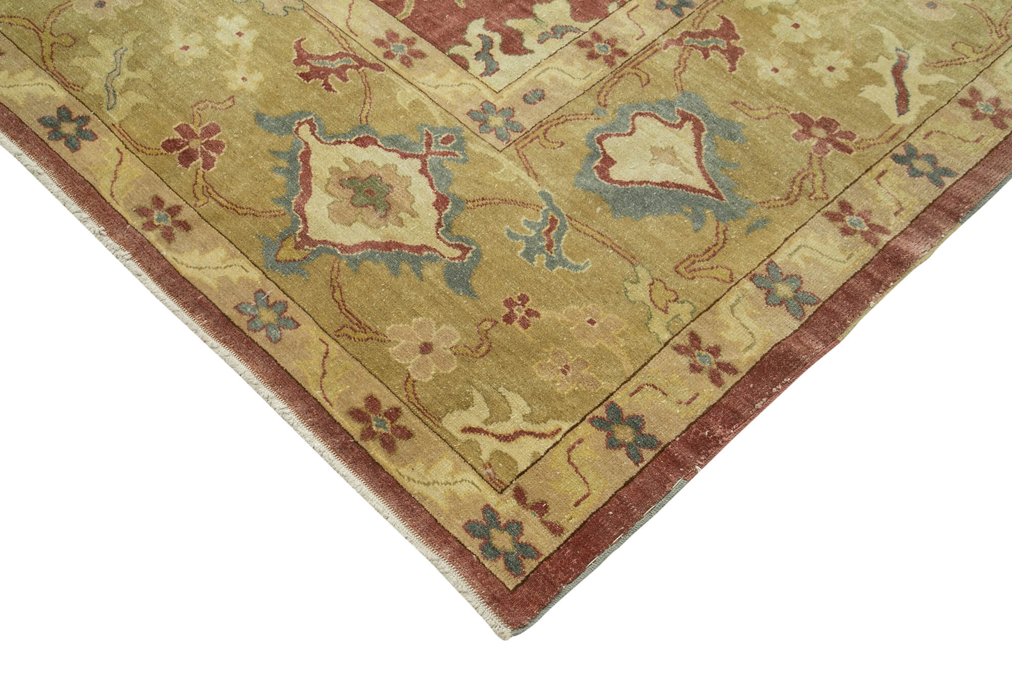 Collection of 10' x 13' 8'' Hand-Knotted Oushak Rug in a gallery layout