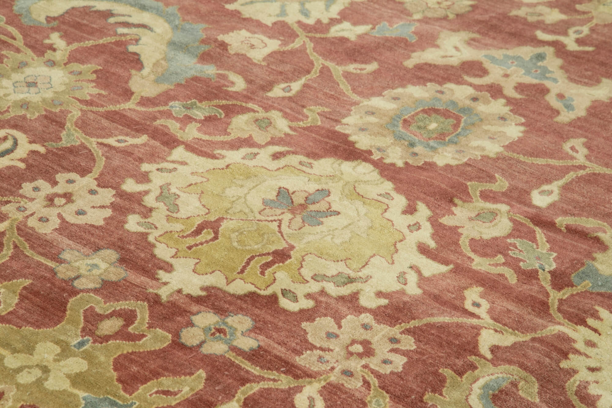 Collection of 10' x 13' 8'' Hand-Knotted Oushak Rug in a gallery layout