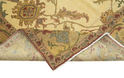 Collection of 9' 10'' x 13' 1'' Beige Oriental Oushak Rug - 35866 in a gallery layout