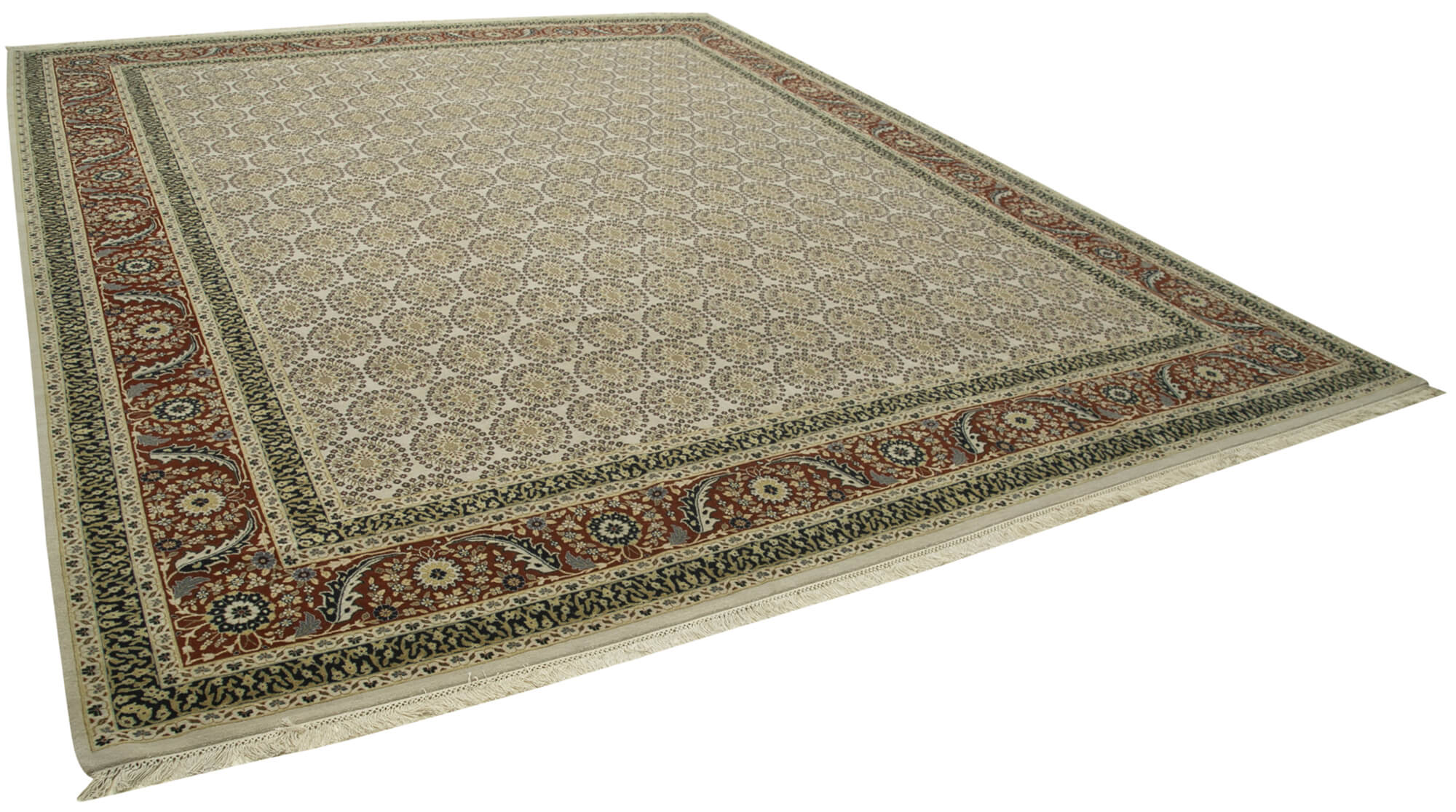 Collection of 12' 3'' x 14' 11'' Beige Oriental Oushak Rug in a gallery layout