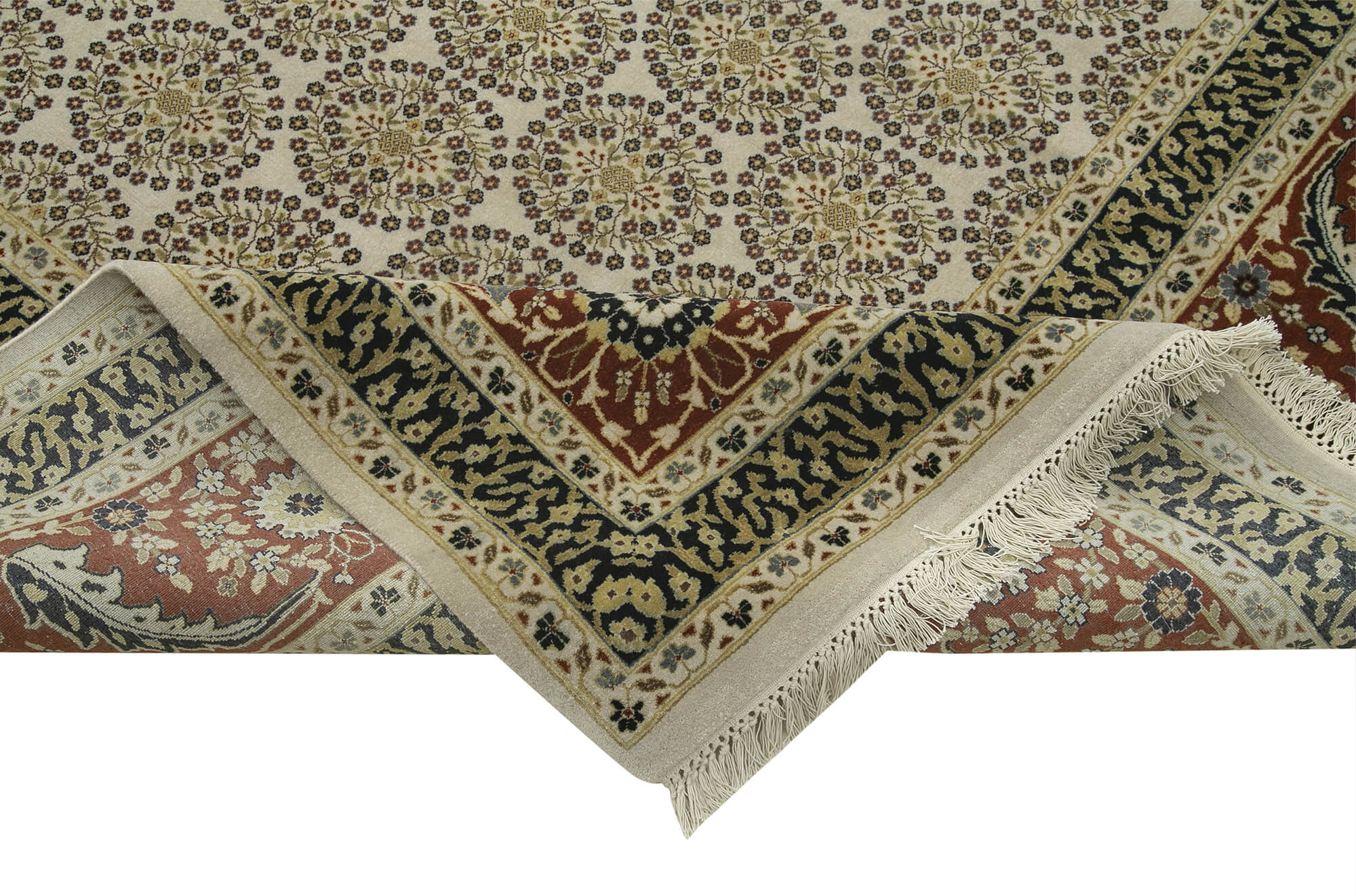 Collection of 12' 3'' x 14' 11'' Beige Oriental Oushak Rug in a gallery layout