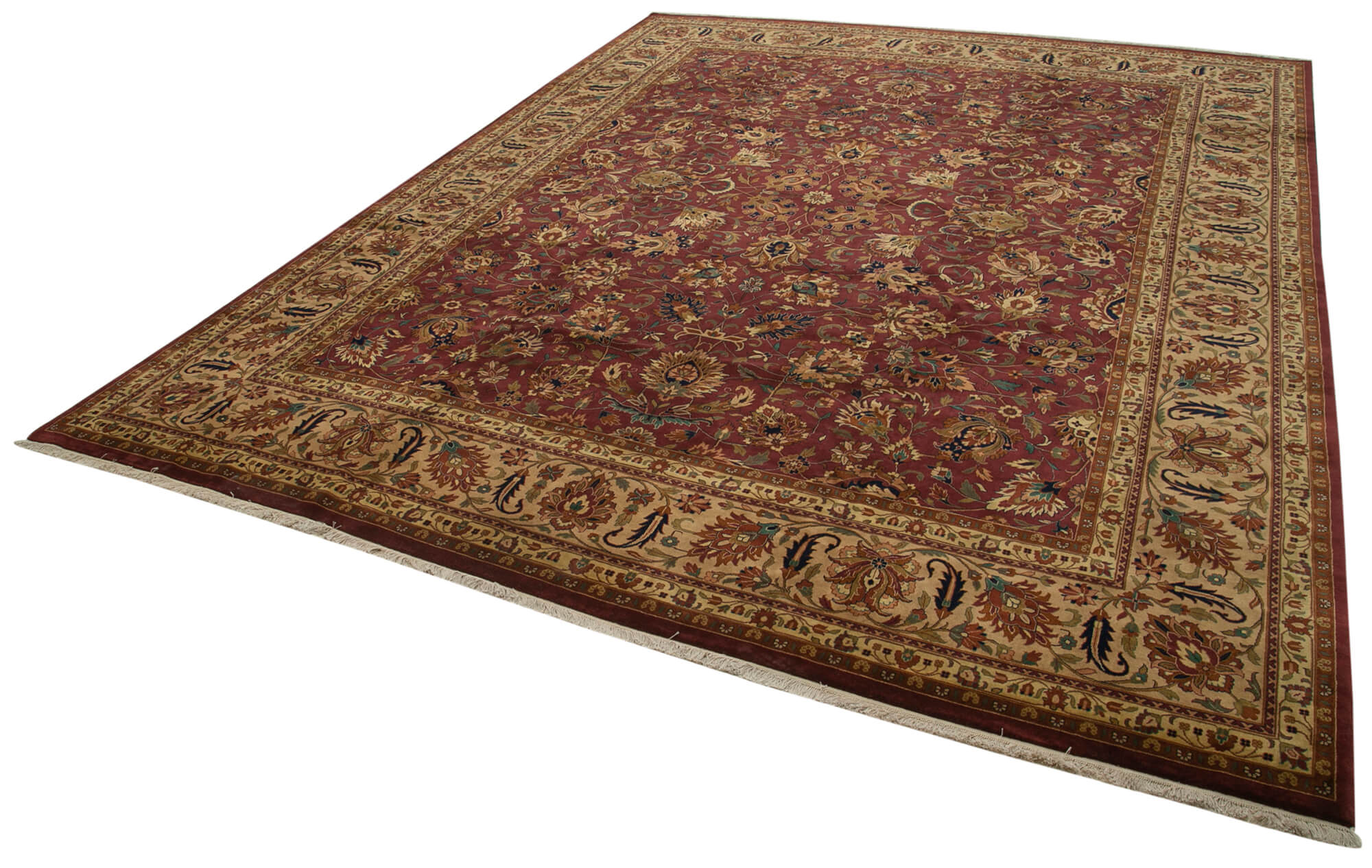 Collection of 12' 1'' x 15' 2'' Hand Knotted Oushak Rug in a gallery layout