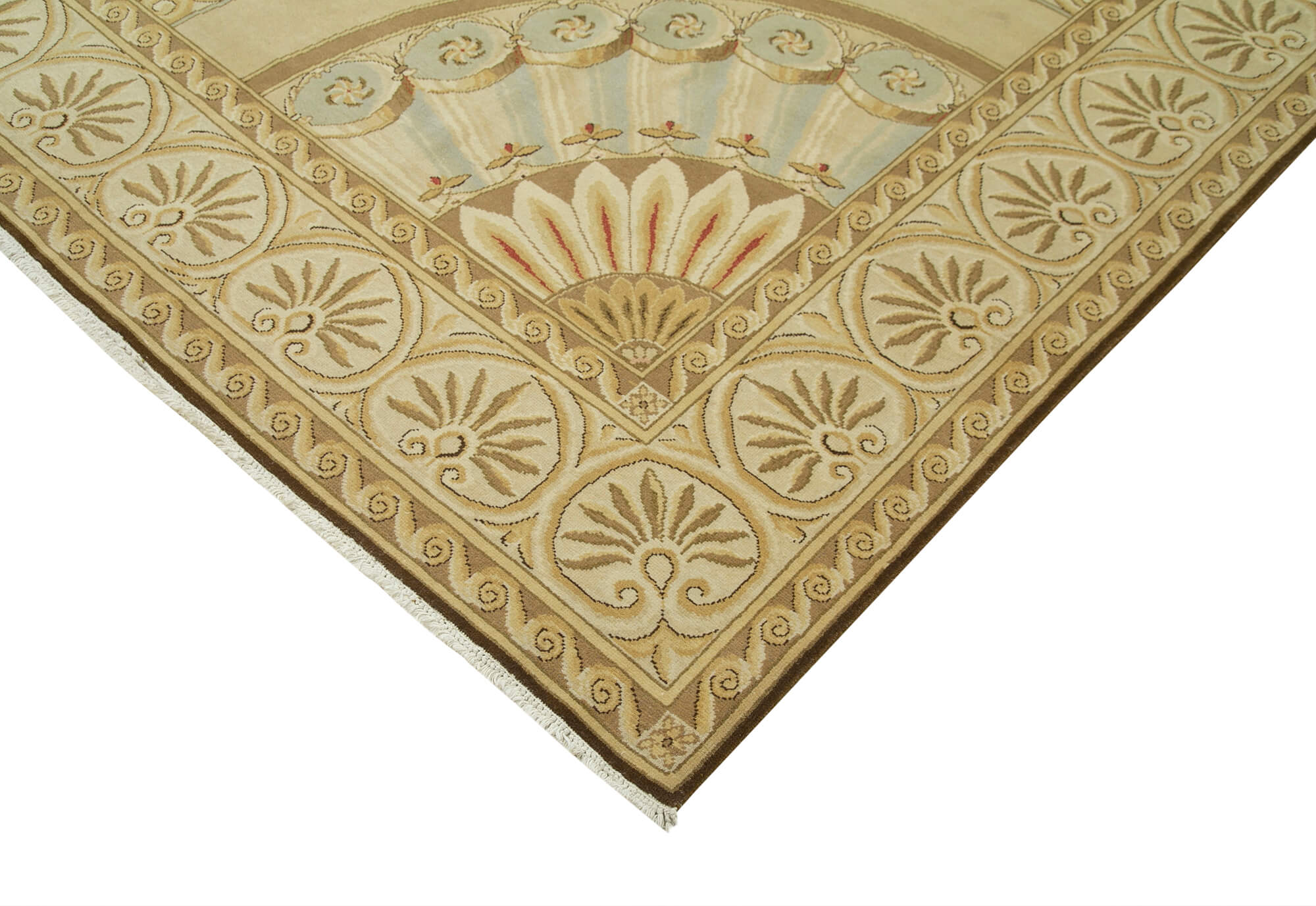 Collection of 11' 11'' x 15' 3'' Beige Oriental Oushak Rug in a gallery layout