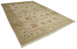 Collection of 12' 2'' x 18' 1'' Beige Oriental Oushak Rug in a gallery layout