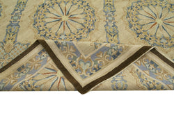 Collection of 13' 8'' x 20' 2'' Beige Oriental Oushak Rug in a gallery layout