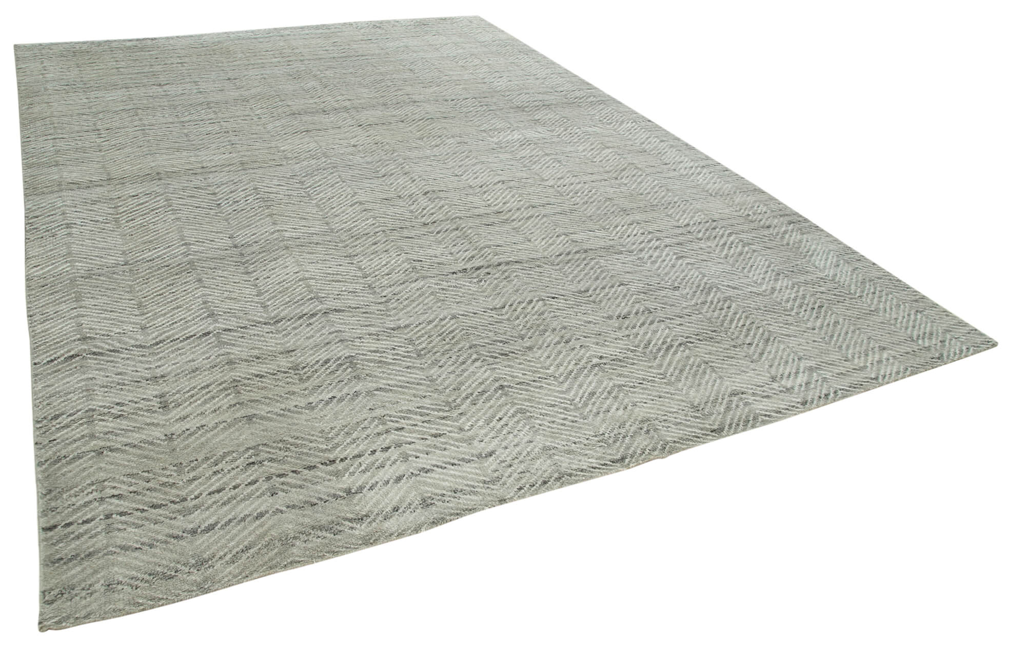 Collection of 9' 10'' x 13' 9'' Grey Moroccan Rug in a gallery layout