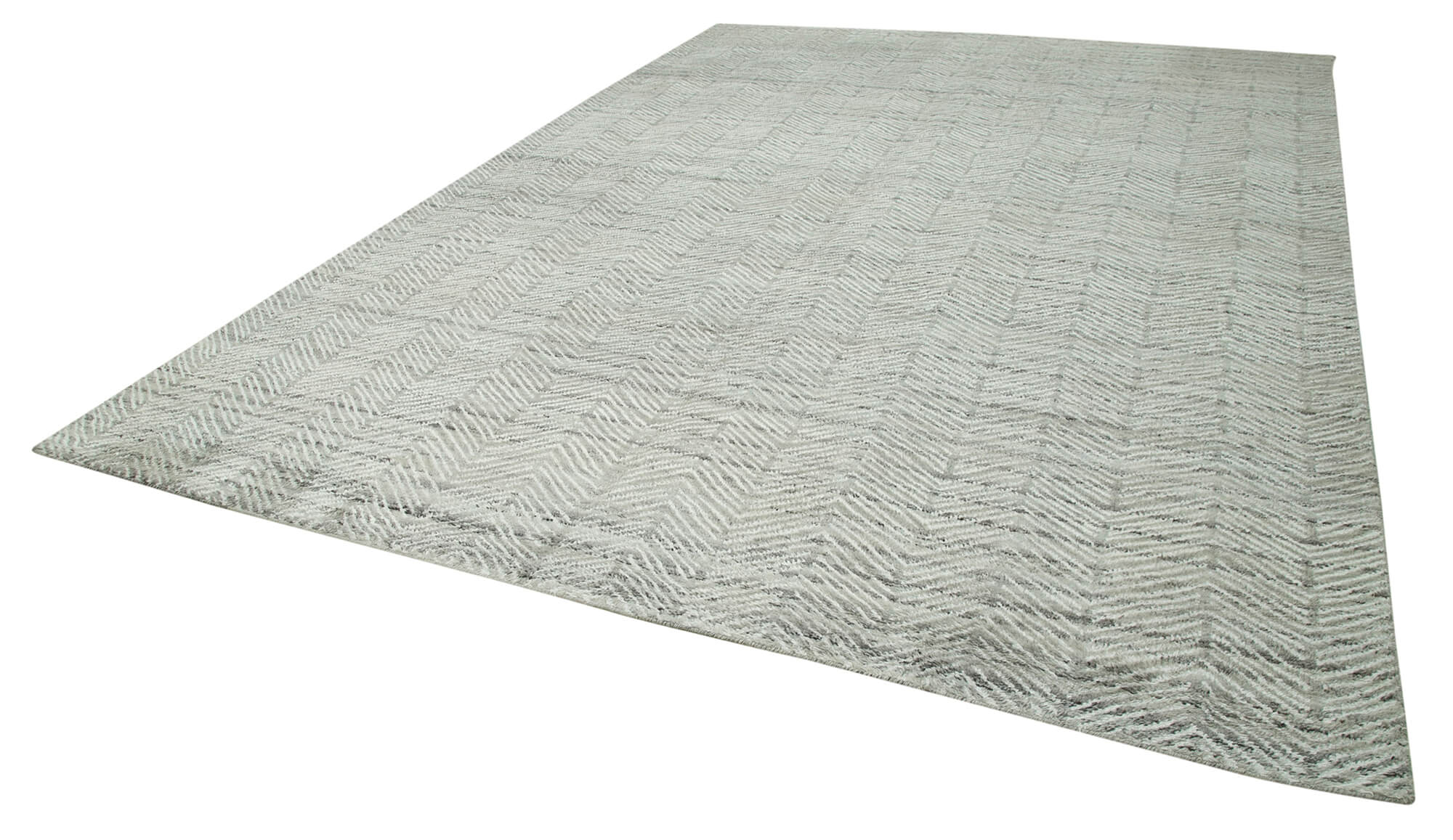 Collection of 9' 10'' x 13' 9'' Grey Moroccan Rug in a gallery layout