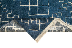 Collection of 5' x 8' Blue Color Moroccan Rug in a gallery layout