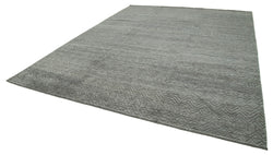 Collection of 10' 1'' x 13' 10'' Grey Color Moroccan Rug in a gallery layout