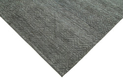 Collection of 10' 1'' x 13' 10'' Grey Color Moroccan Rug in a gallery layout