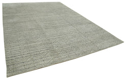 Collection of 9' 10'' x 13' 10'' Grey Color Moroccan Rug in a gallery layout