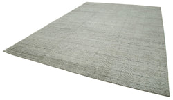 Collection of 9' 10'' x 13' 10'' Grey Color Moroccan Rug in a gallery layout