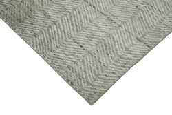 Collection of 9' 10'' x 13' 10'' Grey Color Moroccan Rug in a gallery layout