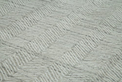 Collection of 9' 10'' x 13' 10'' Grey Color Moroccan Rug in a gallery layout