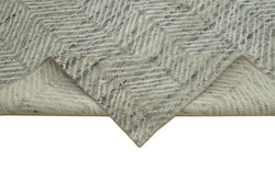 Collection of 9' 10'' x 13' 10'' Grey Color Moroccan Rug in a gallery layout