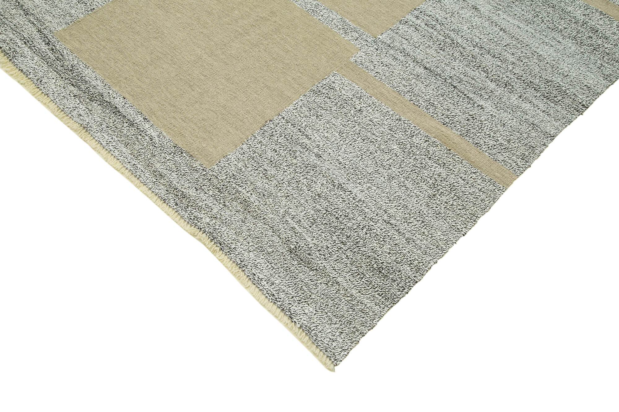 Collection of 10' 2'' x 13' 9'' Modern Handwoven Kilim Rug in a gallery layout