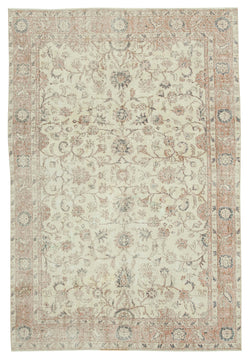 Collection of 6' 10'' x 10' 1'' Hand-Knotted Turkish Vintage Rug in a gallery layout