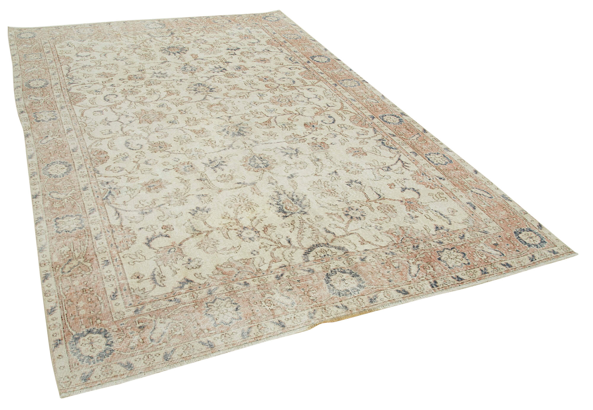 Collection of 6' 10'' x 10' 1'' Hand-Knotted Turkish Vintage Rug in a gallery layout