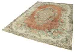 Collection of 6' 11'' x 10' 6'' Hand-Knotted Turkish Vintage Rug in a gallery layout