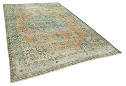 Collection of 6' 9'' x 10' 5'' Hand-Knotted Vintage Turkish Rug in a gallery layout