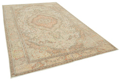 Collection of 6' 3'' x 9' 9'' Beige Vintage Rug in a gallery layout