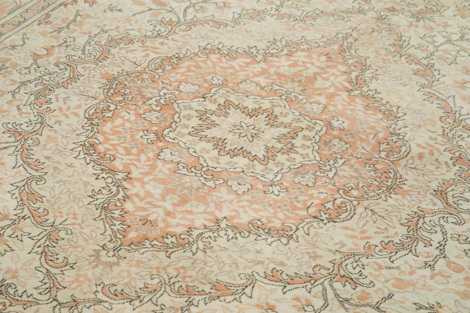 Collection of 6' 3'' x 9' 9'' Beige Vintage Rug in a gallery layout