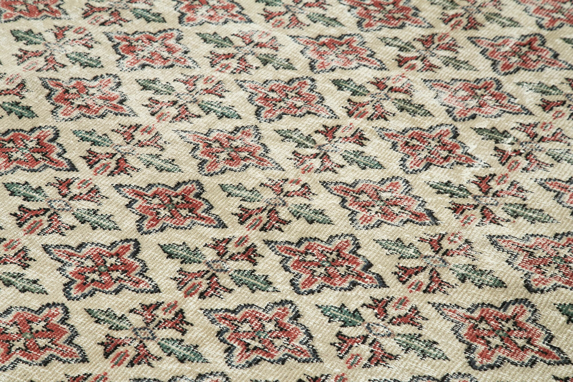 Collection of 6' 1'' x 9' Beige Vintage Rug in a gallery layout