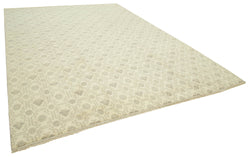 Collection of 9' 9'' x 13' 9'' Beige Large Oushak Rug in a gallery layout