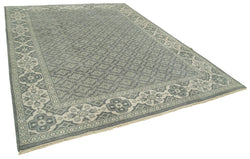 Collection of 8' 9'' x 11' 8'' Handmade Grey Oushak Rug in a gallery layout