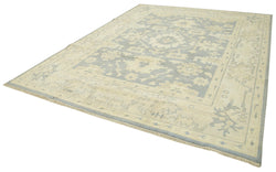 Collection of 8' 11'' x 11' 10'' Beige Handmade Oushak Rug in a gallery layout