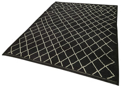 Collection of 5' 10'' x 7' 7'' Black Color Moroccan Rug in a gallery layout