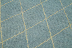 Collection of 5' 4'' x 7' 5'' Blue Color Moroccan Rug in a gallery layout