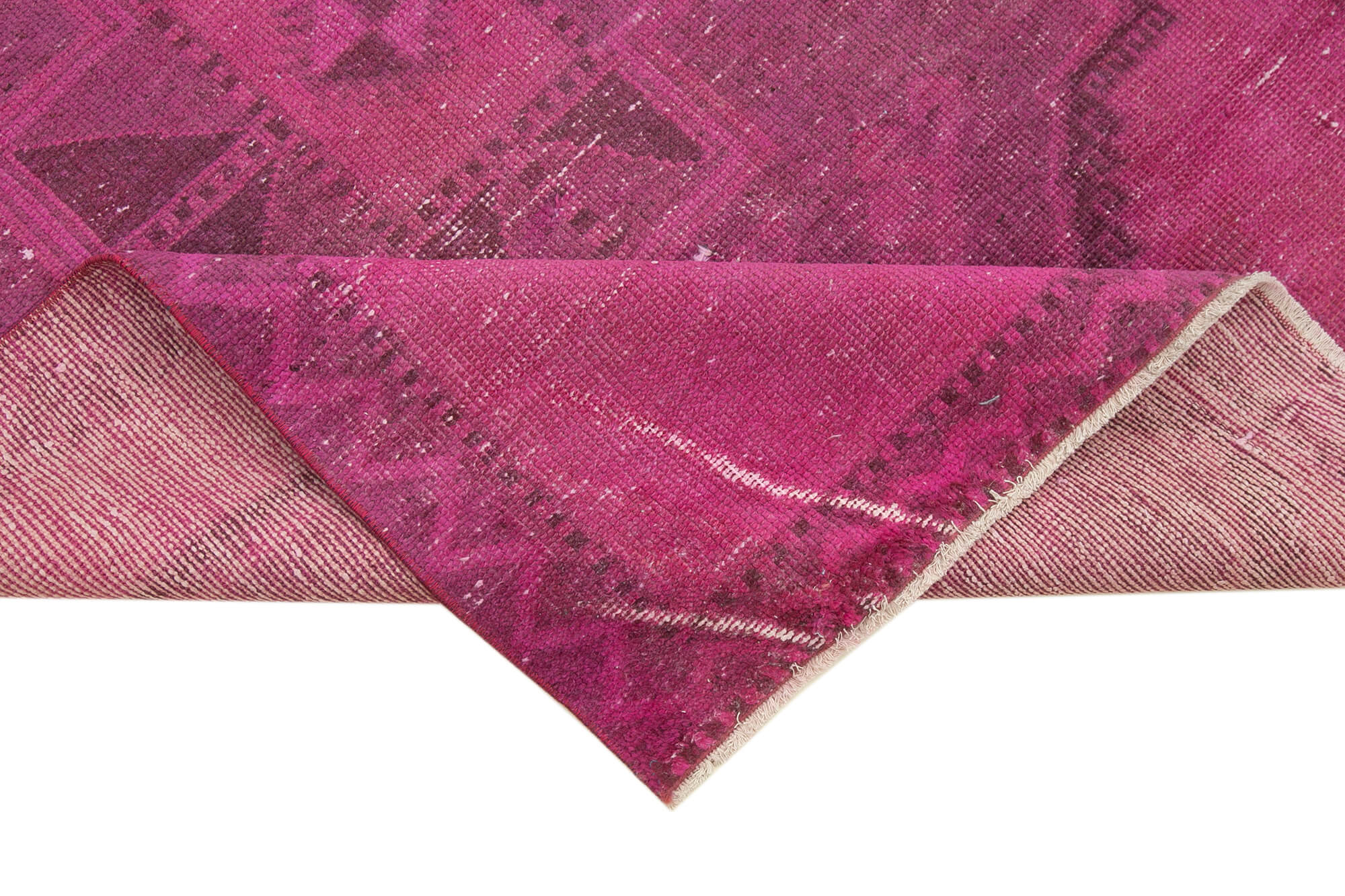 Collection of 3' 10'' x 13' 1'' Pink Vintage Runner Rug in a gallery layout