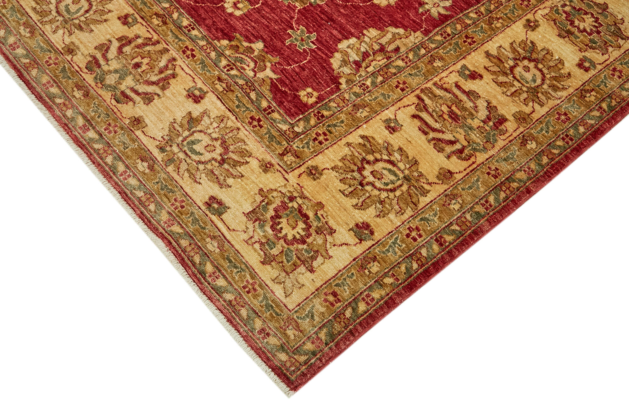 Collection of 8' 1'' x 9' 9'' Beige and Red Oushak Rug in a gallery layout