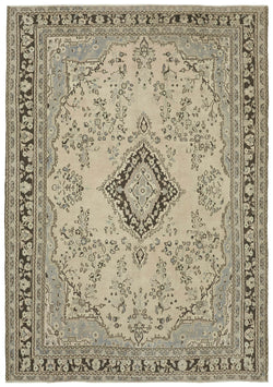 Collection of 8' 1'' x 11' 4'' Beige Oversize Vintage Area Rug in a gallery layout