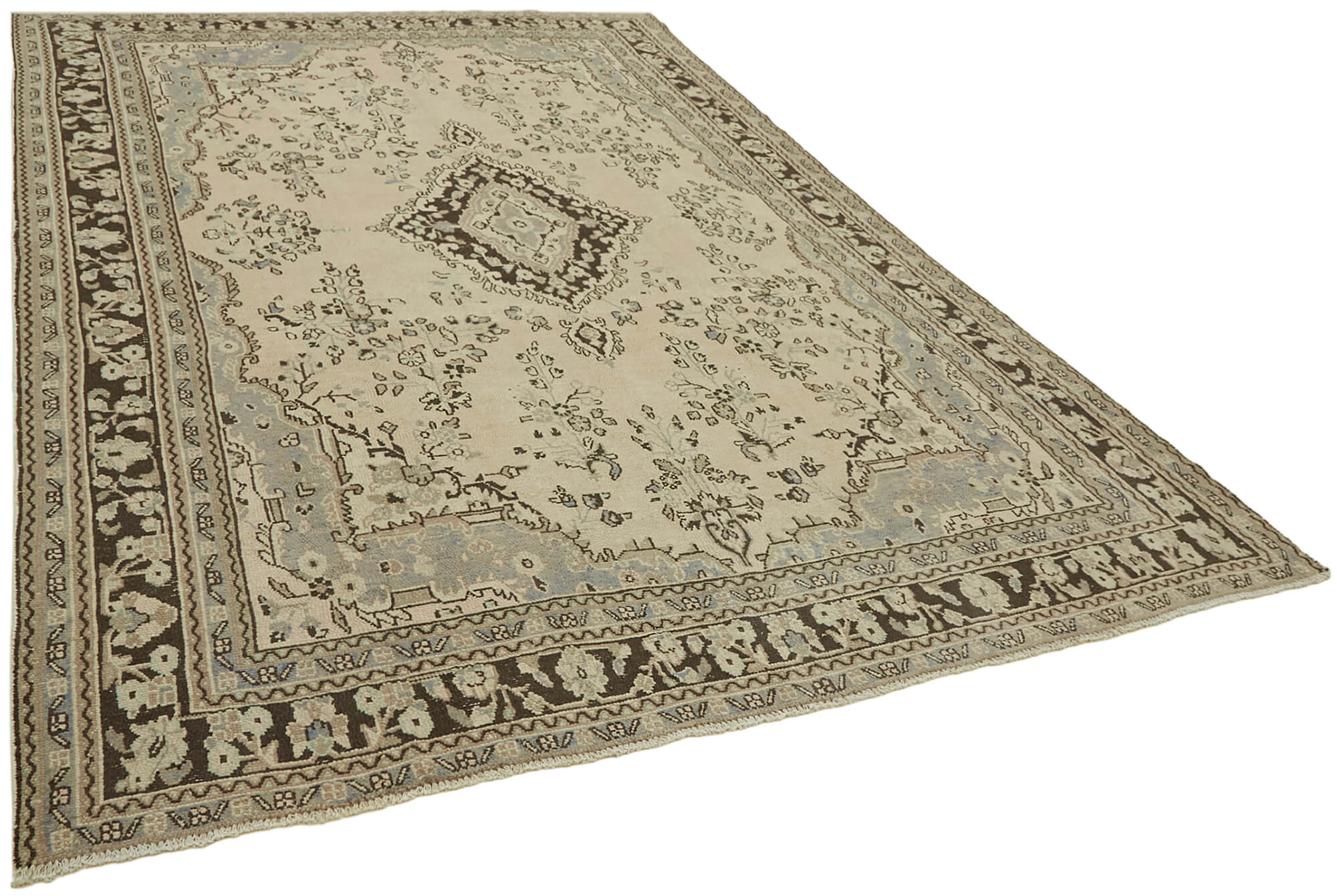 Collection of 8' 1'' x 11' 4'' Beige Oversize Vintage Area Rug in a gallery layout