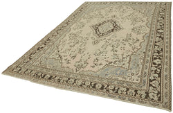 Collection of 8' 1'' x 11' 4'' Beige Oversize Vintage Area Rug in a gallery layout