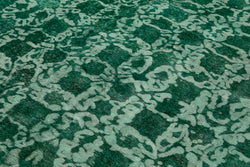 Collection of 9' 11'' x 12' 8'' Handmade Large Green Rug in a gallery layout