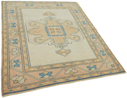 Collection of 5' 3'' x 6' Beige Oriental Rug in a gallery layout