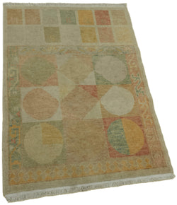 Collection of 2' 3'' x 3' 1'' Hand-Knotted Anatolian Rug in a gallery layout