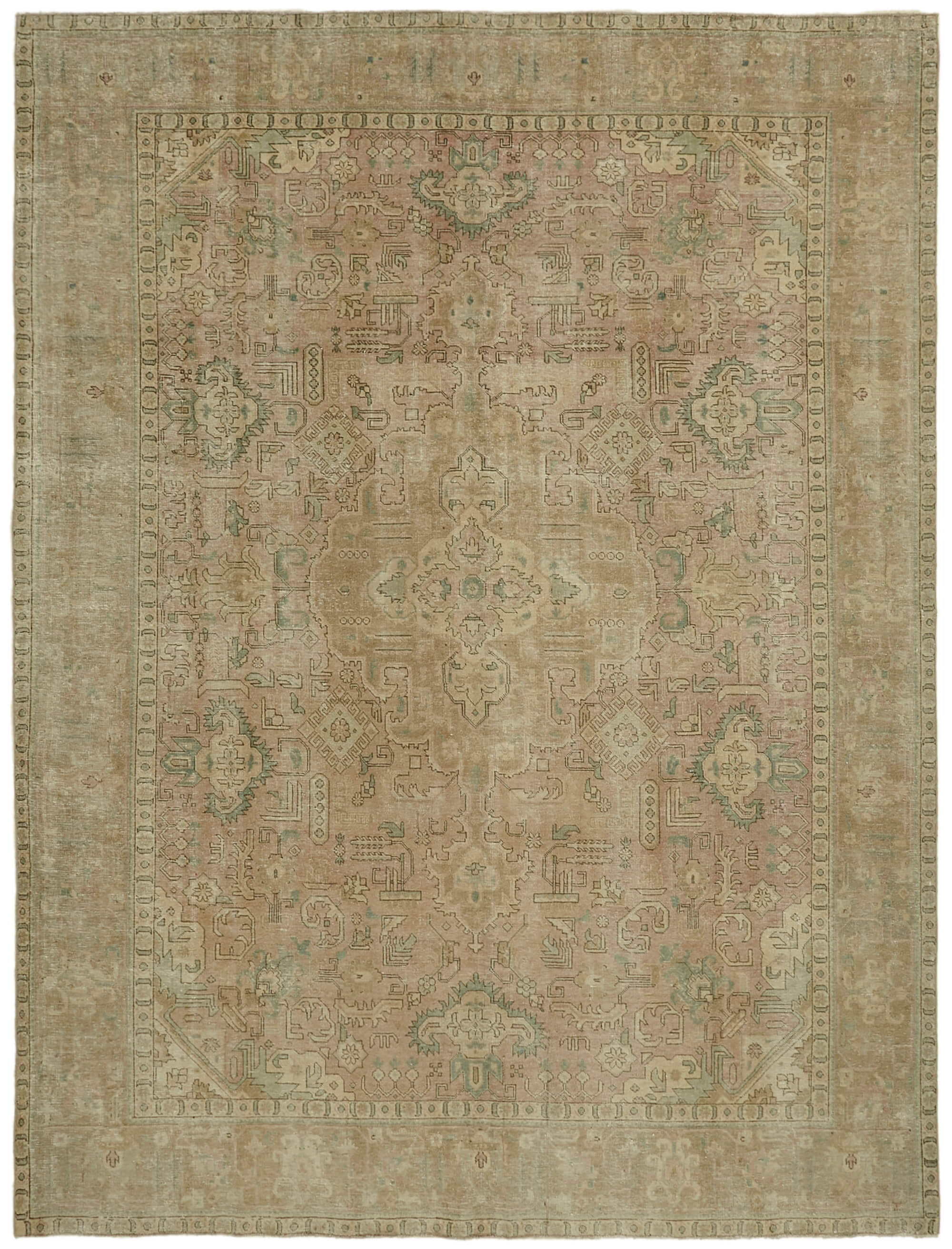 Collection of 9' 8'' x 12' 7'' Handmade Vintage Large Rug in a gallery layout