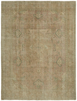 Collection of 9' 8'' x 12' 7'' Handmade Vintage Large Rug in a gallery layout