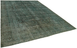 Collection of 9' 9'' x 13' 3'' Turquoise Large Area Rug in a gallery layout